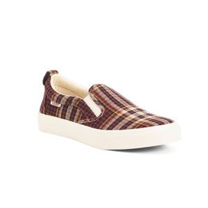 TAOS Burgundy Plaid Rubber Sole Sneakers Women’s Size 9.5 Medium